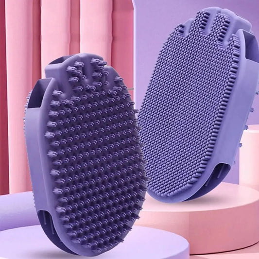 Dual-Sided Pet Shampoo Brush