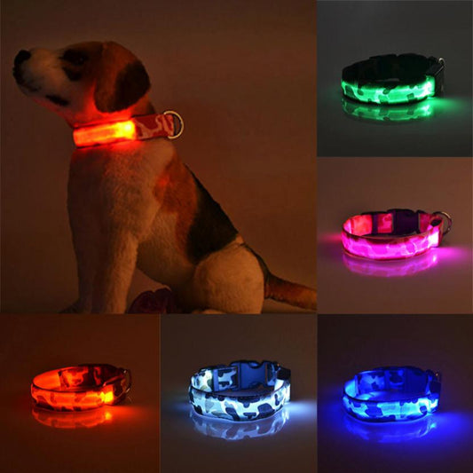 Camouflage Luminous LED Dog Collar