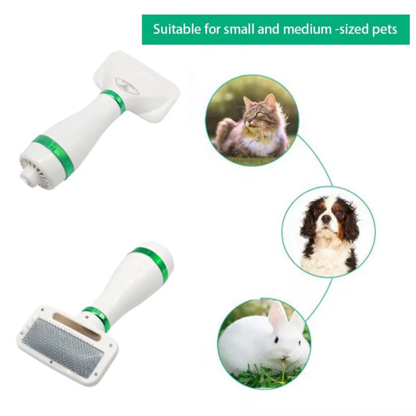 2-In-1 Pet Hair Dryer & Slicker Brush – Fast, Gentle Grooming at Home