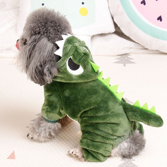 Thickened Warm Dinosaur Pet Clothing