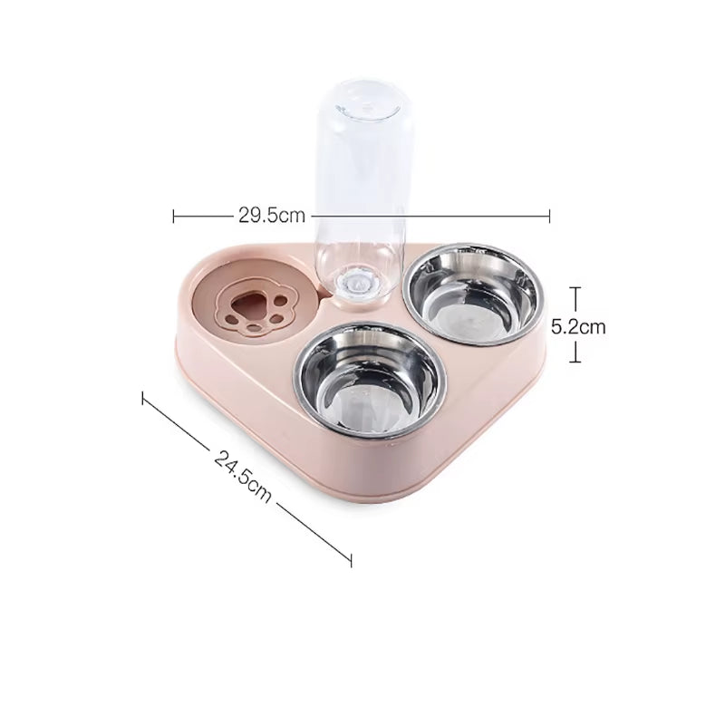 Pawmate Duoflow Feeder – Spill-Free Feeding & Hydration Station for Pets