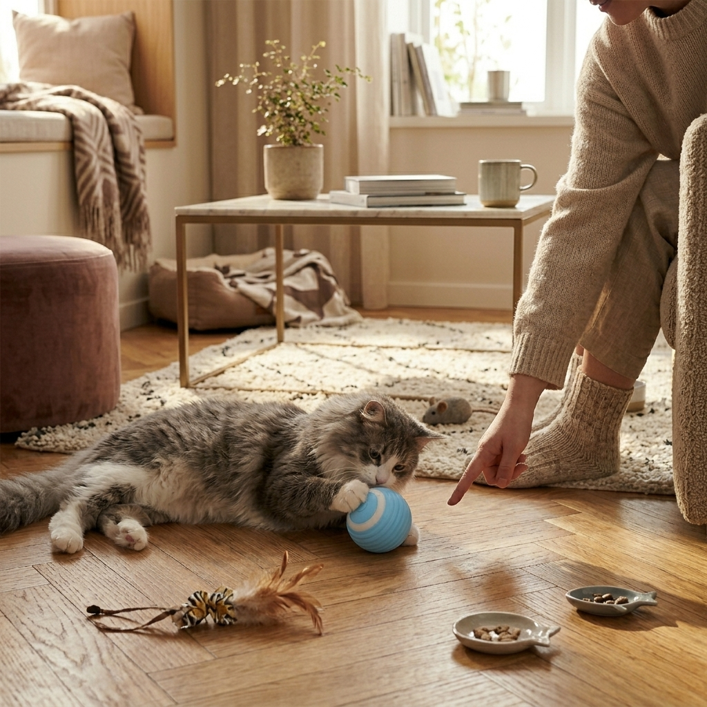 Smart Interactive Rolling Cat Ball Toy for Cats and Dogs