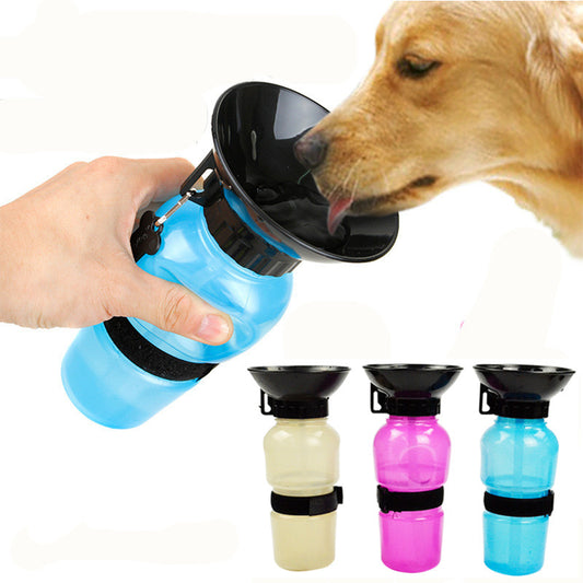 Portable Squeeze Dog and Cat Water Bottle with Travel Bowl