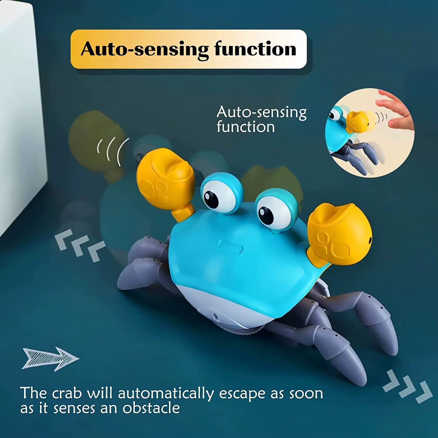 Crabbydash Smart Escape Toy – the Musical, Moving Pet Kids Can’T Catch