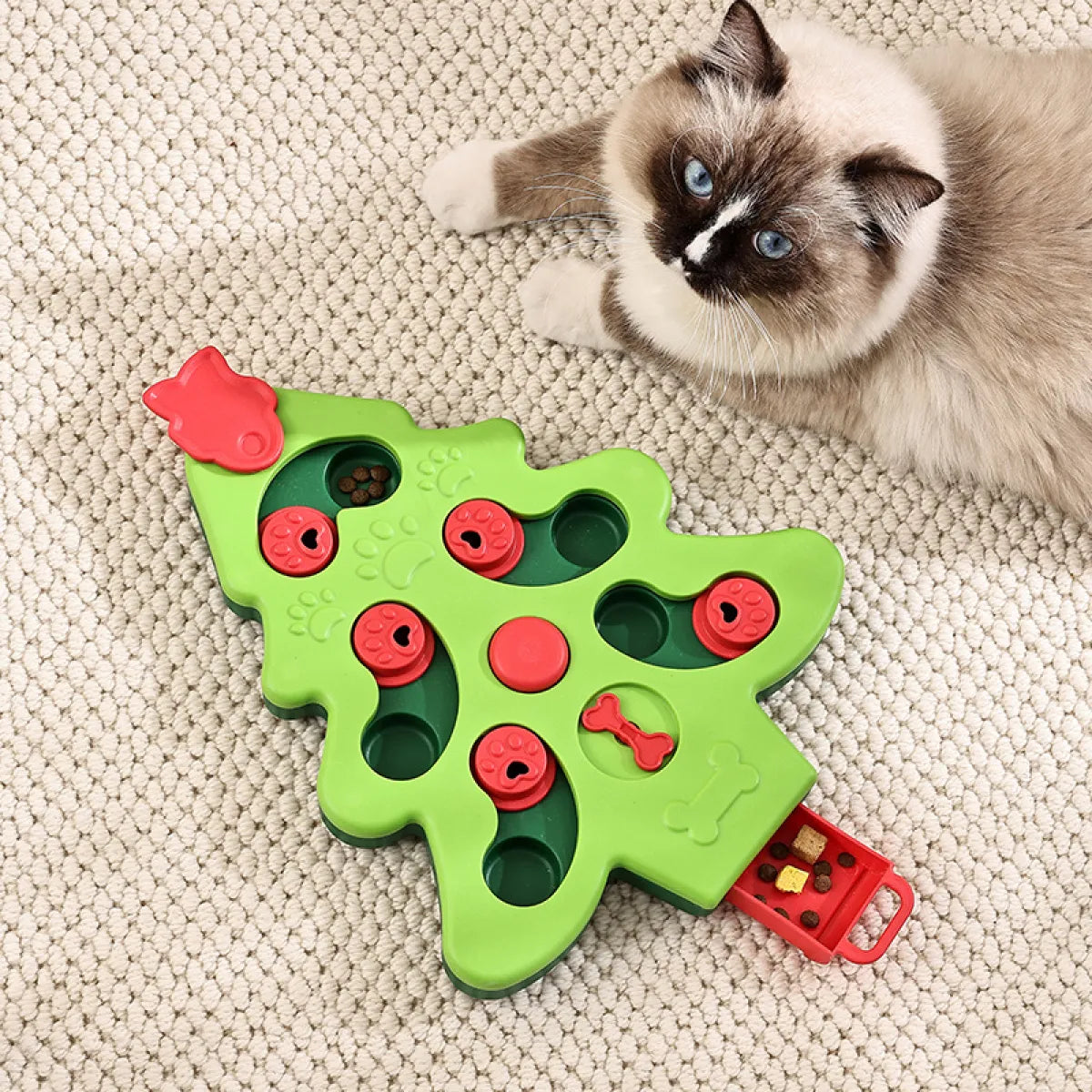Christmas Tree Interactive Dog Bowl