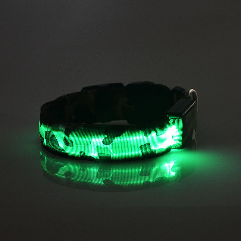 Camouflage Luminous LED Dog Collar