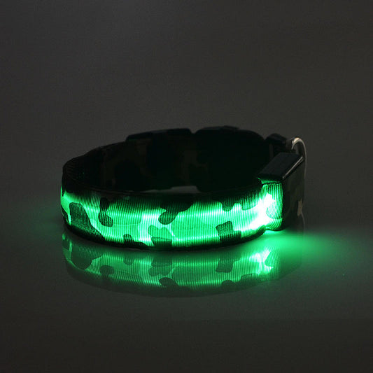 Camouflage Luminous LED Dog Collar