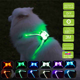 LED Luminous Dog Collar USB Rechargeable Silicone
