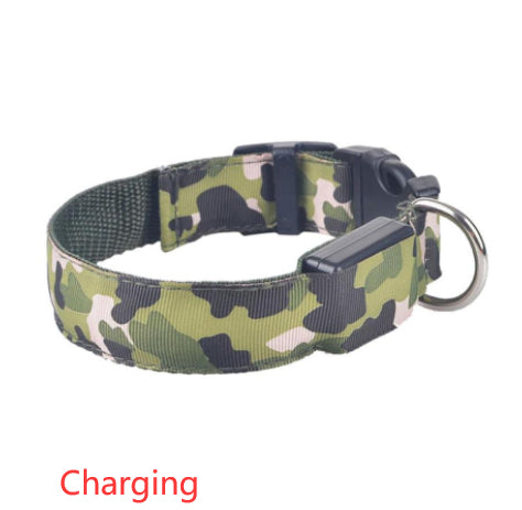Camouflage Luminous LED Dog Collar