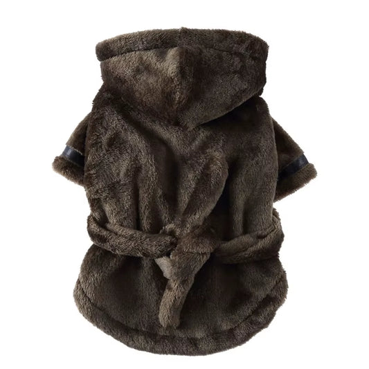 Pawdry Hooded Bathrobe – Ultra-Absorbent Towel Pajama for Clean, Comfy Dogs