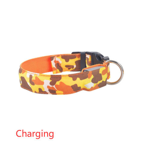 Camouflage Luminous LED Dog Collar
