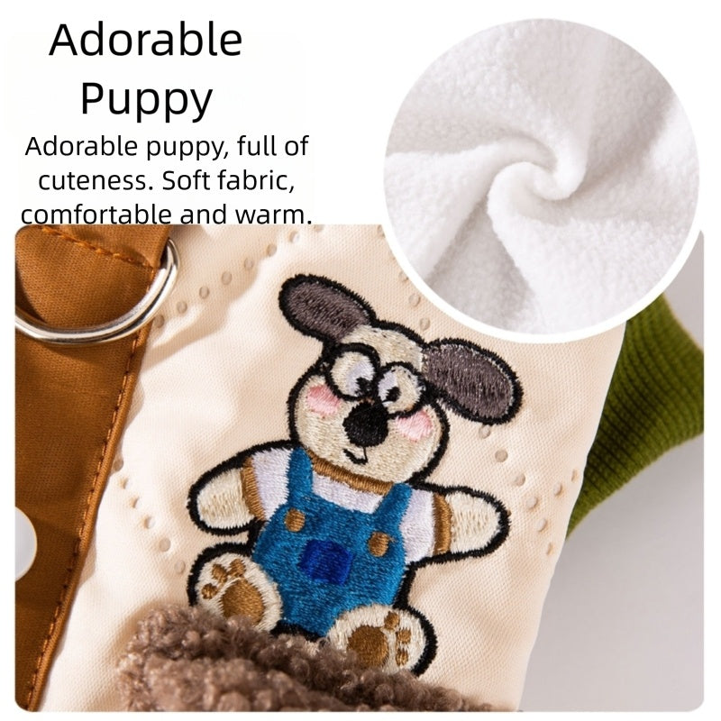 Thick Pocket Patch Pet Coat