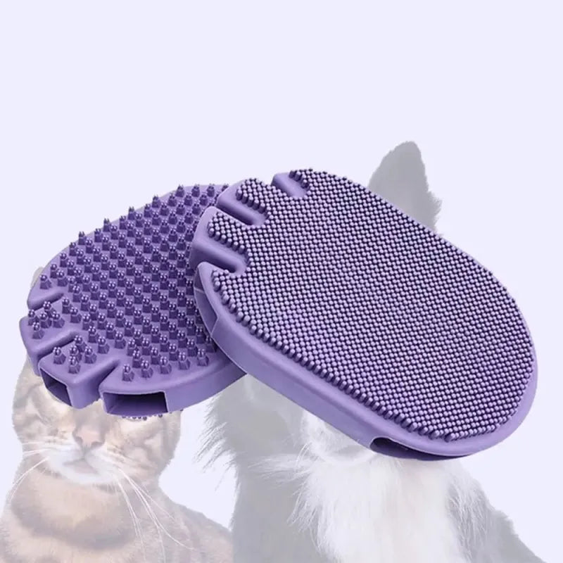 Dual-Sided Pet Shampoo Brush