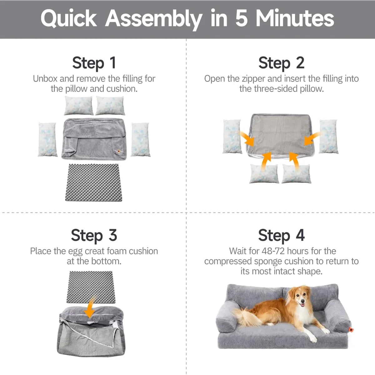 Waterproof Foam Dog Sofa Bed