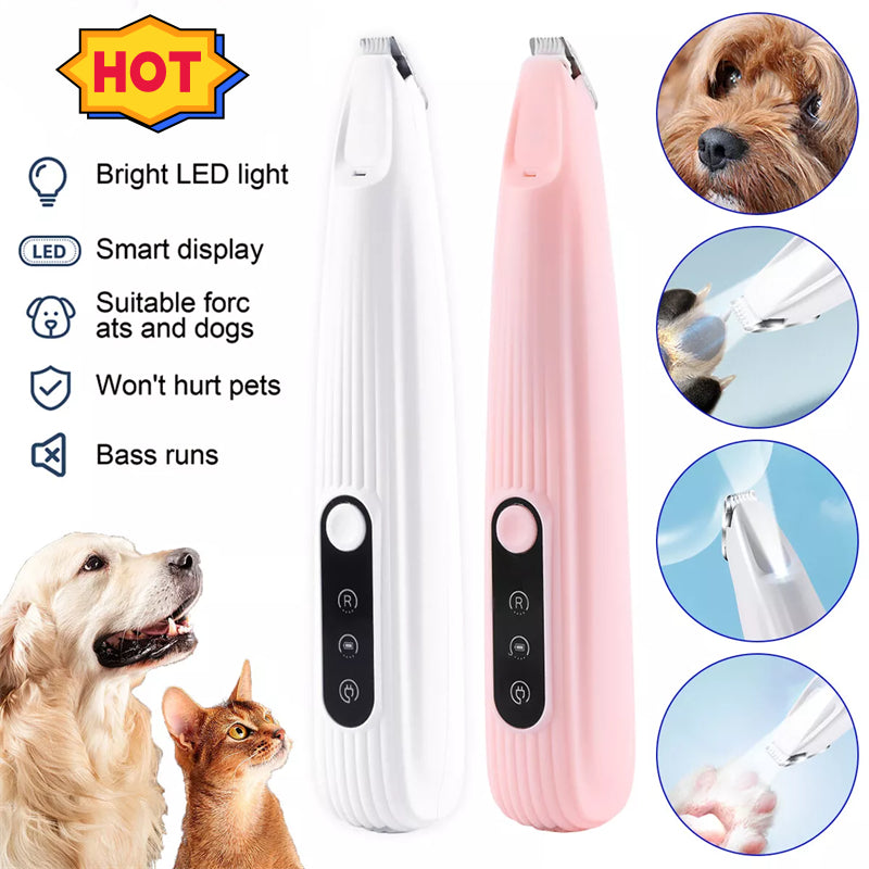LED Pet Paw Hair Trimmer Electric Dog and Cat Clipper