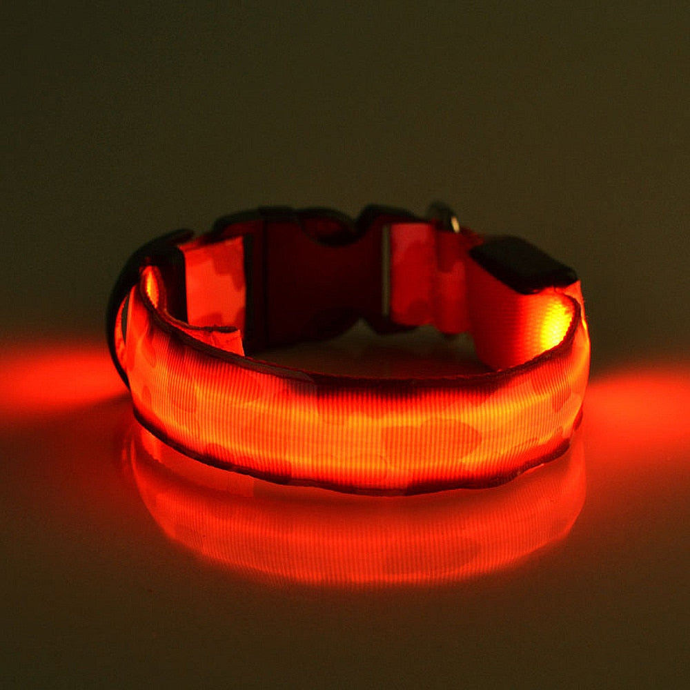 Camouflage Luminous LED Dog Collar