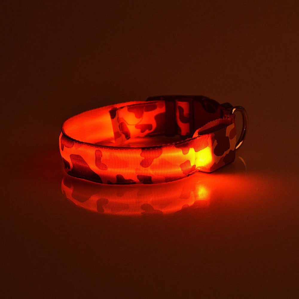 Camouflage Luminous LED Dog Collar