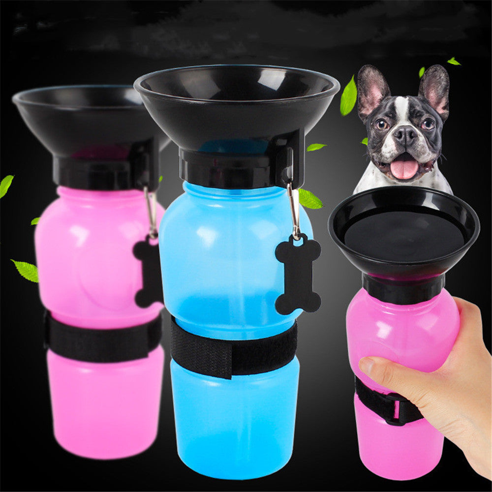 Portable Squeeze Dog and Cat Water Bottle with Travel Bowl