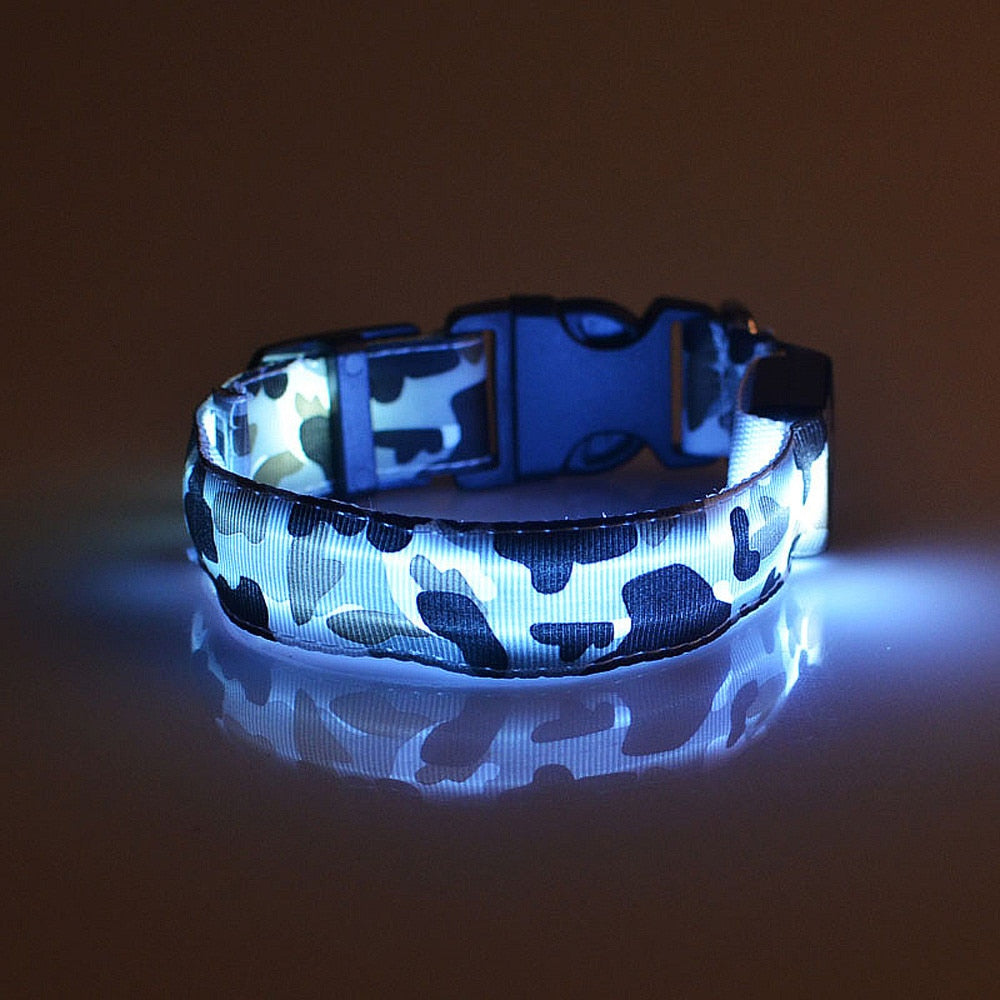 Camouflage Luminous LED Dog Collar
