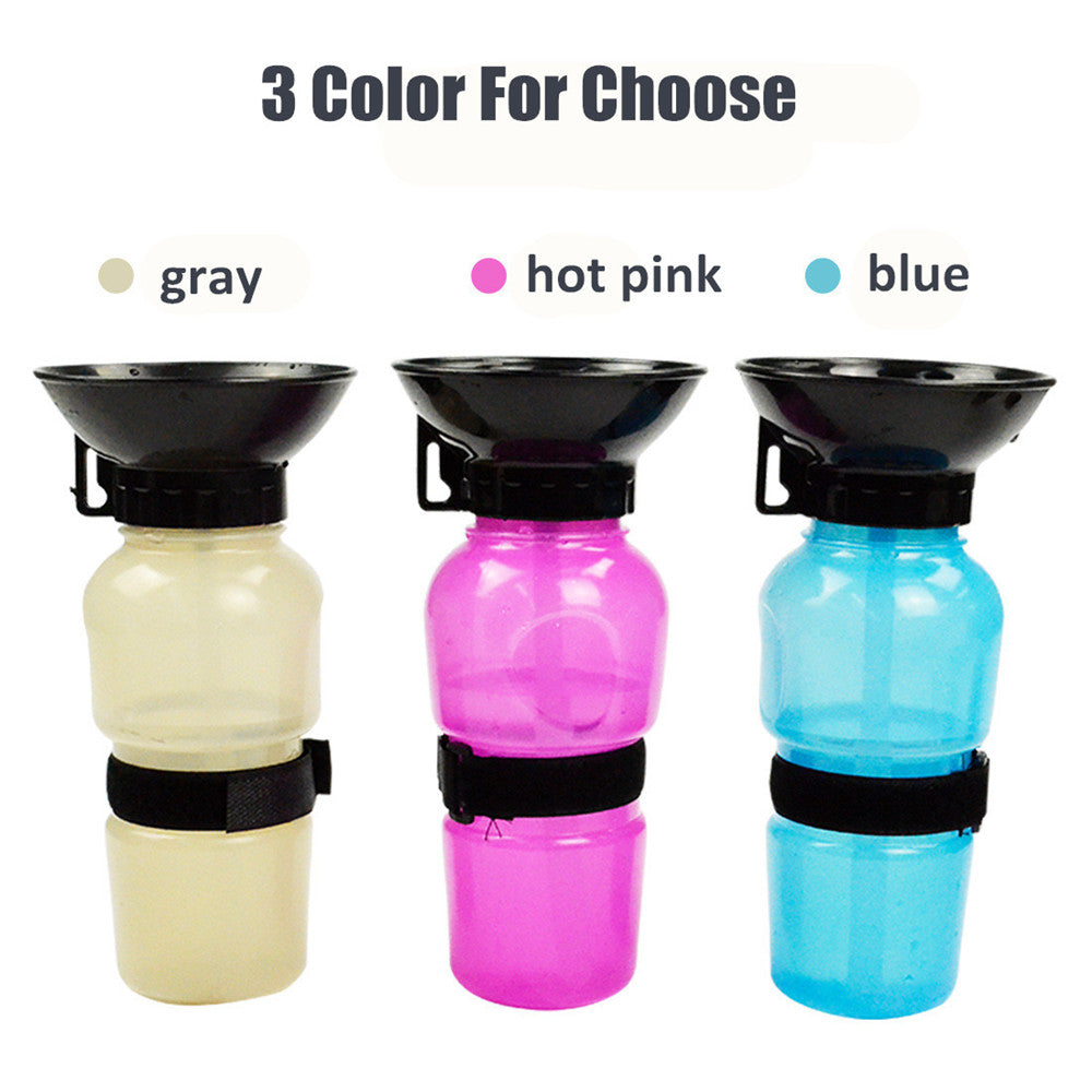 Portable Squeeze Dog and Cat Water Bottle with Travel Bowl
