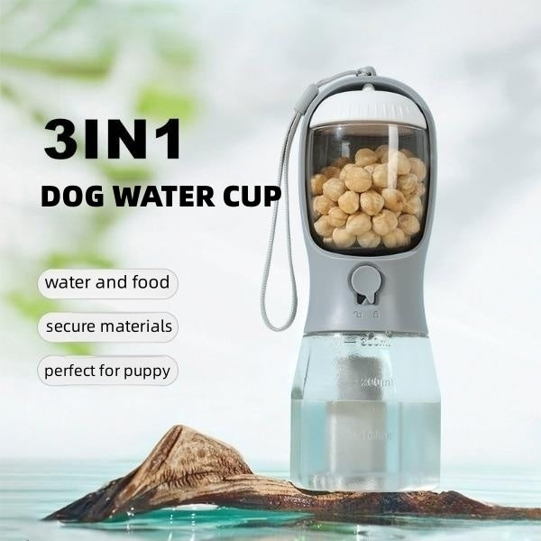 Portable 3-in-1 Dog Water and Food Travel Cup