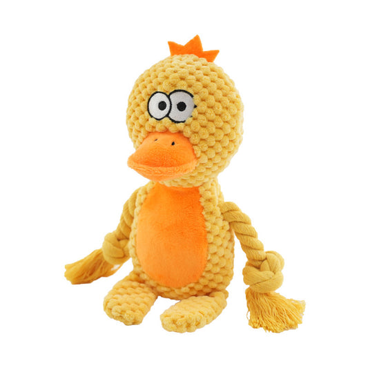 Interactive Plush Cotton Rope Dog Tug Toy for Training
