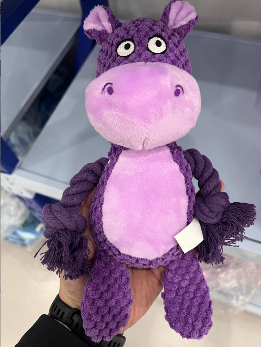 Interactive Plush Cotton Rope Dog Tug Toy for Training