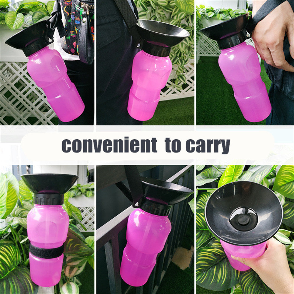 Portable Squeeze Dog and Cat Water Bottle with Travel Bowl