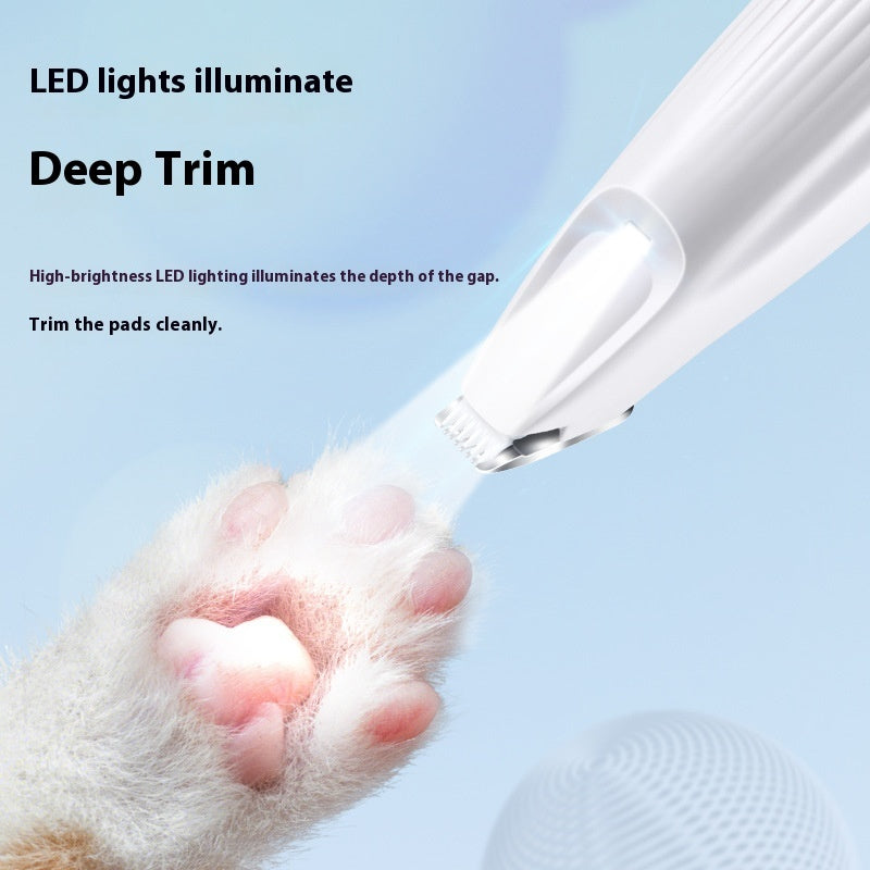 LED Pet Paw Hair Trimmer Electric Dog and Cat Clipper